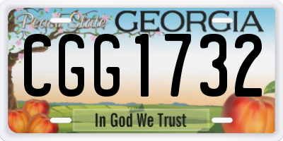 GA license plate CGG1732