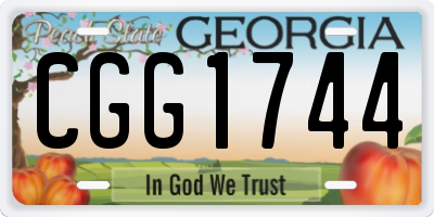 GA license plate CGG1744