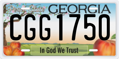 GA license plate CGG1750