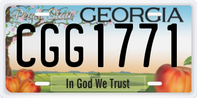 GA license plate CGG1771