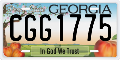 GA license plate CGG1775
