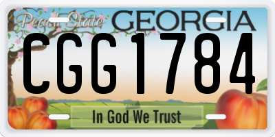 GA license plate CGG1784