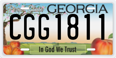 GA license plate CGG1811