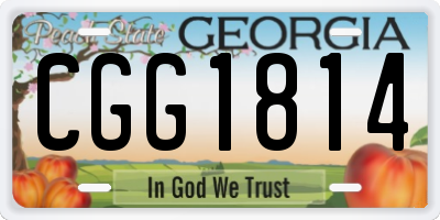 GA license plate CGG1814
