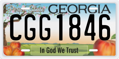 GA license plate CGG1846