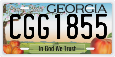 GA license plate CGG1855