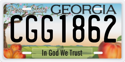 GA license plate CGG1862