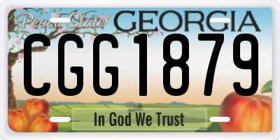 GA license plate CGG1879