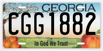 GA license plate CGG1882