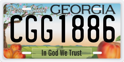 GA license plate CGG1886