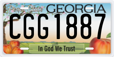 GA license plate CGG1887