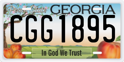 GA license plate CGG1895