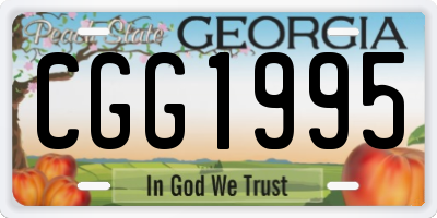 GA license plate CGG1995