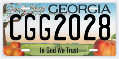 GA license plate CGG2028