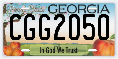 GA license plate CGG2050
