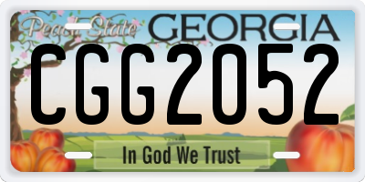 GA license plate CGG2052