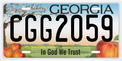 GA license plate CGG2059