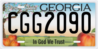 GA license plate CGG2090