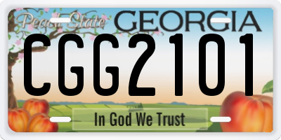 GA license plate CGG2101
