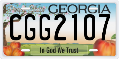 GA license plate CGG2107