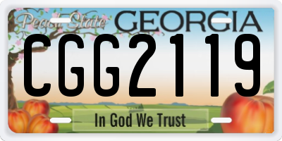 GA license plate CGG2119
