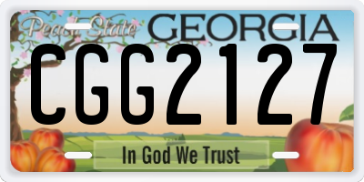 GA license plate CGG2127