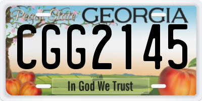 GA license plate CGG2145