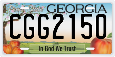 GA license plate CGG2150