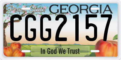 GA license plate CGG2157