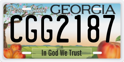 GA license plate CGG2187