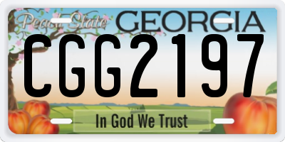 GA license plate CGG2197