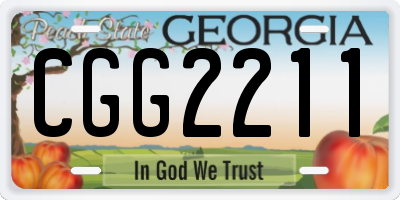 GA license plate CGG2211