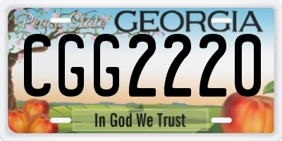 GA license plate CGG2220