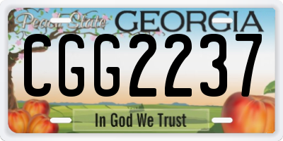 GA license plate CGG2237