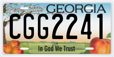 GA license plate CGG2241