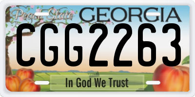 GA license plate CGG2263