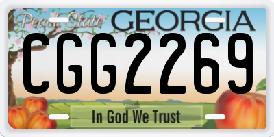 GA license plate CGG2269