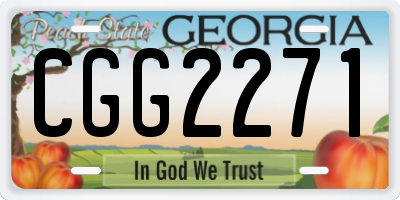 GA license plate CGG2271