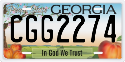 GA license plate CGG2274