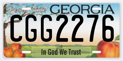 GA license plate CGG2276