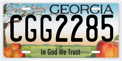 GA license plate CGG2285