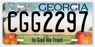 GA license plate CGG2297