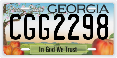 GA license plate CGG2298
