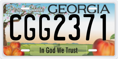 GA license plate CGG2371
