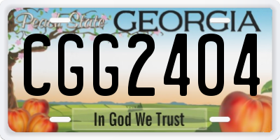 GA license plate CGG2404