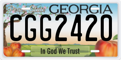 GA license plate CGG2420