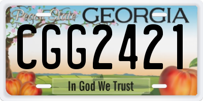 GA license plate CGG2421