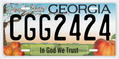 GA license plate CGG2424