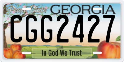 GA license plate CGG2427
