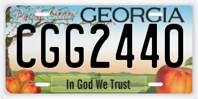 GA license plate CGG2440